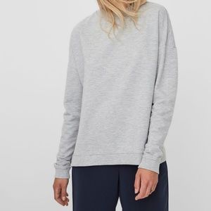 Noisy May Grey Casual Pullover Sweatshirt, M